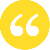 Testimonial Icon - Yellow circle with white quote marks